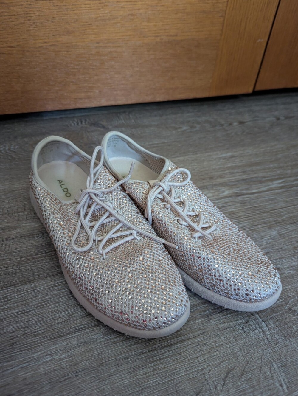 Dressy Aldo Rose gold Sneakers, Size 8.5